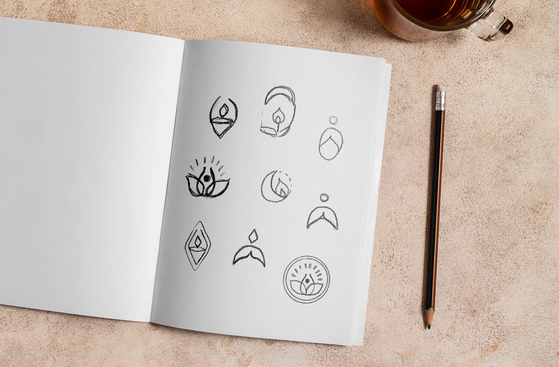 Candle Time logo sketches