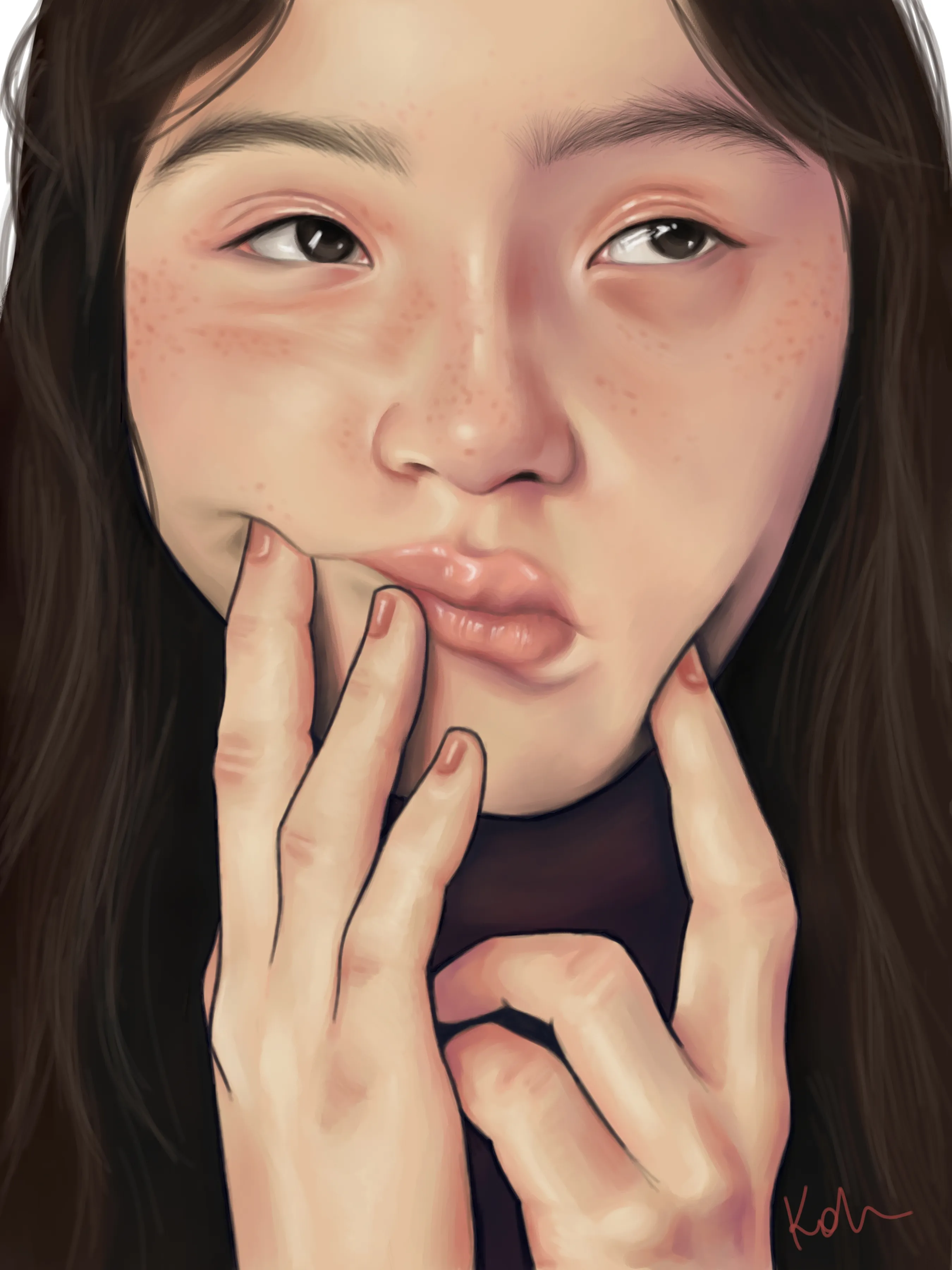 Digital drawing portrait