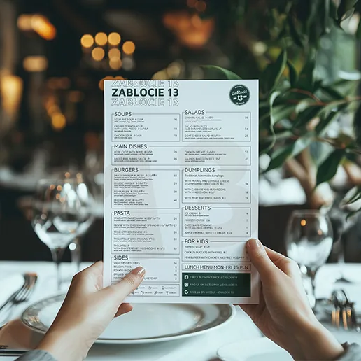 Menu restauracyjne