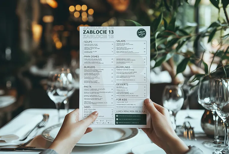 Menu restauracyjne